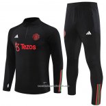 Sweatshirt Tracksuit Manchester United 2023-2024 Black