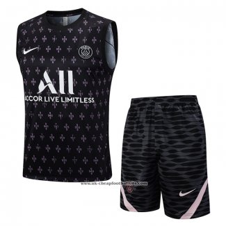 Tracksuit Paris Saint-Germain 2023-2024 Without Sleeves Black