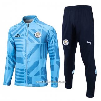 Jacket Tracksuit Manchester City 2022-2023 Light Blue