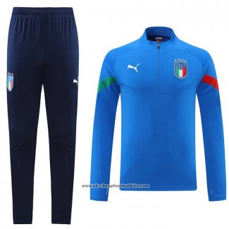 Sweatshirt Tracksuit Italy 2022-2023 Blue