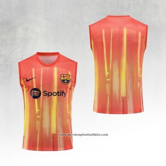 Barcelona Training Shirt 2023-2024 Without Sleeves Orange