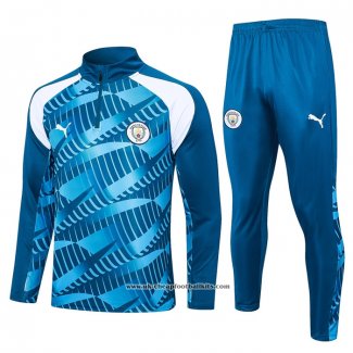 Sweatshirt Tracksuit Manchester City 2023-2024 Kid Blue