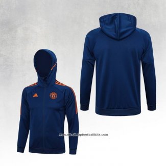 Chaqueta con Capucha del Manchester United 2023-2024 Blue