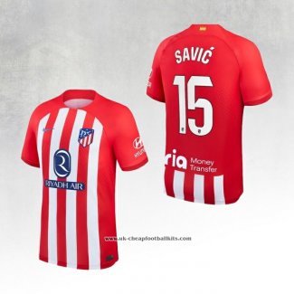 Atletico Madrid Player Savic Home Shirt 2023-2024