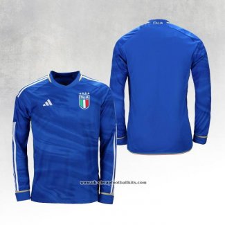 Italy Home Shirt 2023-2024 Long Sleeve