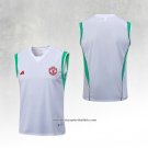 Manchester United Training Shirt 2023-2024 Without Sleeves White