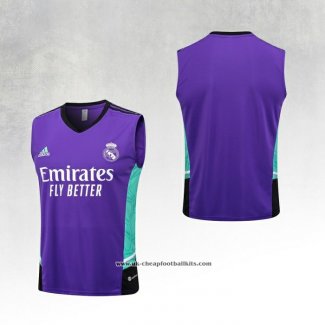 Real Madrid Training Shirt 2023-2024 Without Sleeves Purpura