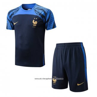 Tracksuit France 2022-2023 Short Sleeve Blue - Shorts