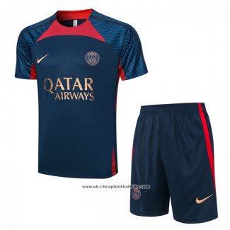 Tracksuit Paris Saint-Germain 2023-2024 Short Sleeve Blue - Shorts