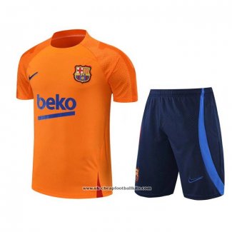 Tracksuit Barcelona 2022-2023 Short Sleeve Orange - Shorts