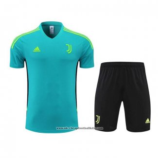 Tracksuit Juventus 2022-2023 Short Sleeve Blue and Green - Shorts