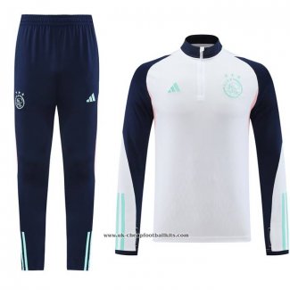 Sweatshirt Tracksuit Ajax 2023-2024 White