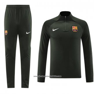 Sweatshirt Tracksuit Barcelona 2023-2024 Green Oscuro