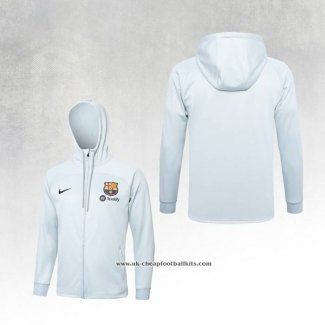 Chaqueta con Capucha del Barcelona 2023-2024 White