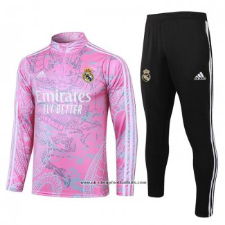 Sweatshirt Tracksuit Real Madrid 2023-2024 Kid Rosa