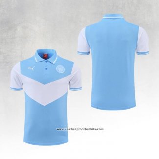 Manchester City Shirt Polo 2022-2023 Blue and White