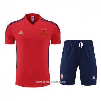 Tracksuit Ajax 2022-2023 Short Sleeve Red - Shorts