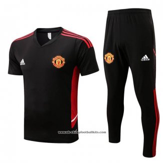 Tracksuit Manchester United 2022-2023 Short Sleeve Black