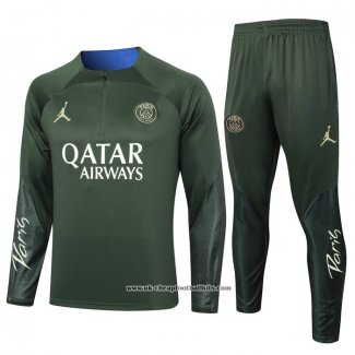 Sweatshirt Tracksuit Paris Saint-Germain Jordan 2023-2024 Green