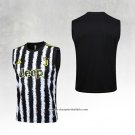 Juventus Training Shirt 2023-2024 Without Sleeves Black and White