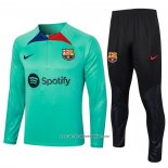 Sweatshirt Tracksuit Barcelona 2023-2024 Kid Light Green